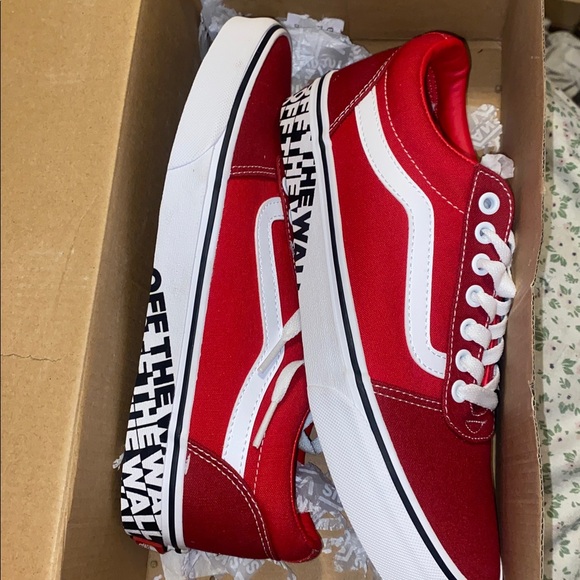 Vans Other - NEW! VansMen'sWard Otw Sidewall Red/white Canvas Retail regular red vans are $70
